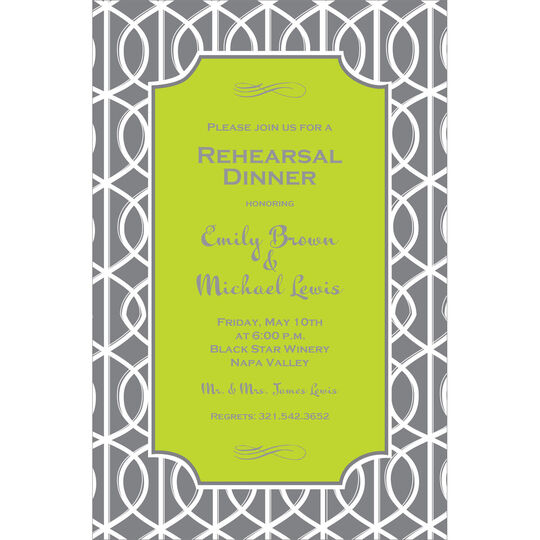 Slate Trellis Invitations